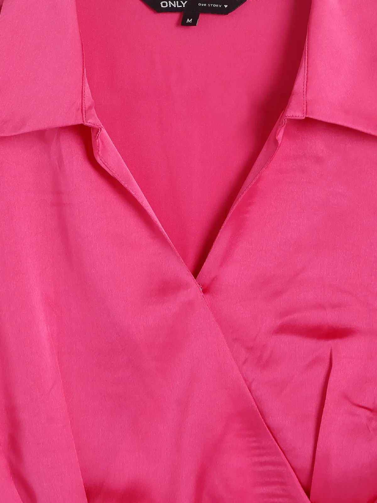 ONLY dark pink satin dress