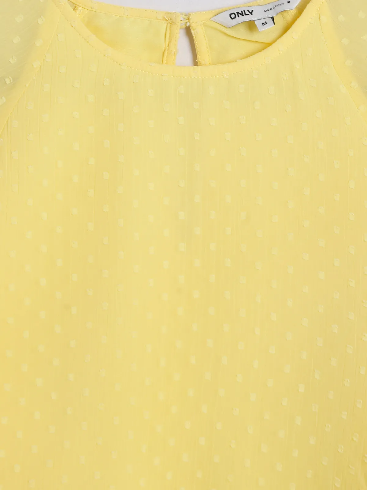 ONLY light yellow georgette full sleeves top