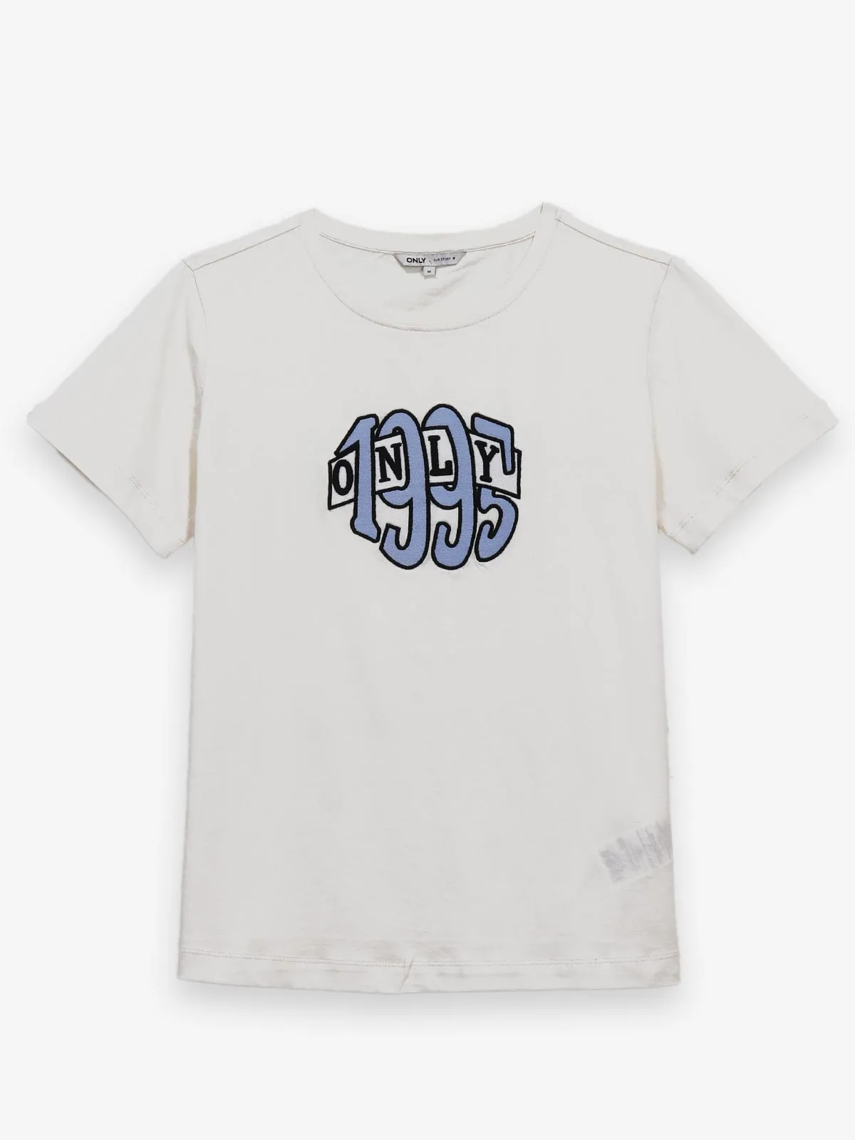 ONLY off-white brand name cotton t-shirt