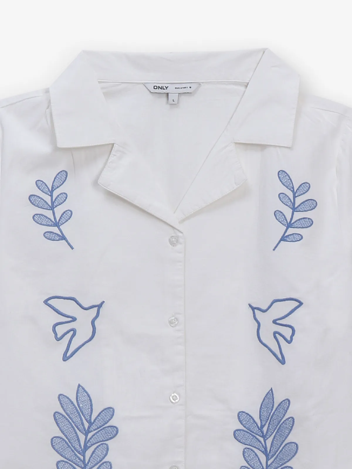 ONLY off-white cotton shirt for women