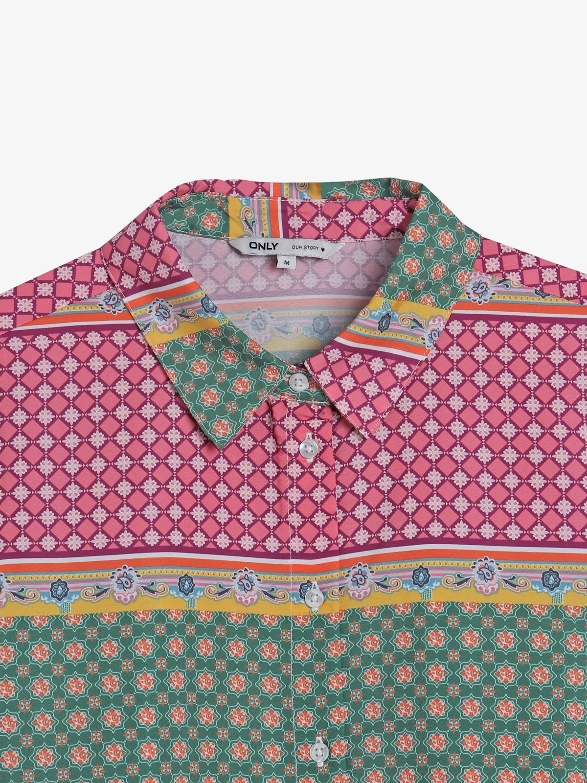 ONLY pink and green printed shirt