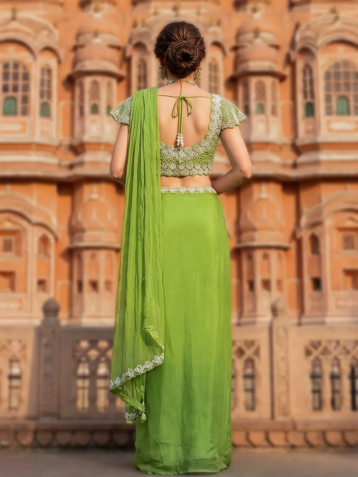 parrot green dress for women SNB25-3A- Parrot Green Printed Lawn Ensemble By- Sobia Nazir main image 1