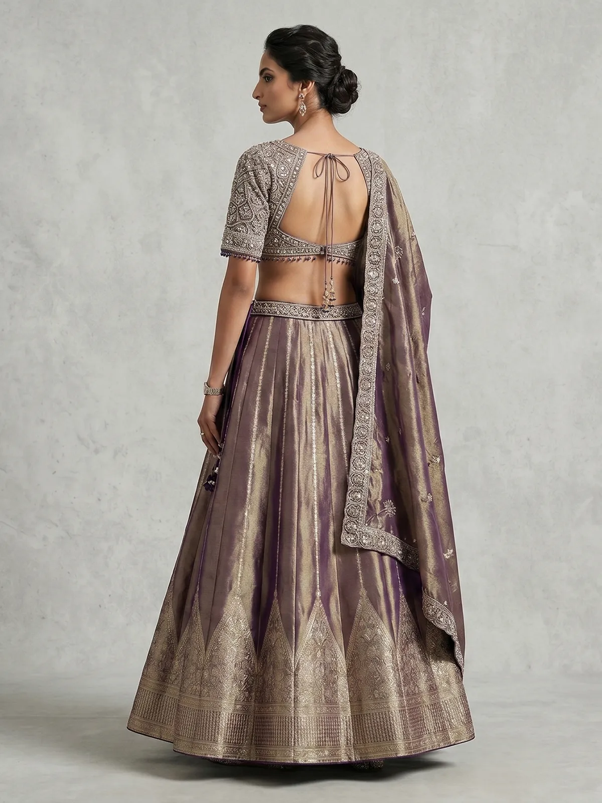 Pastel purple royal wedding wear lehenga choli