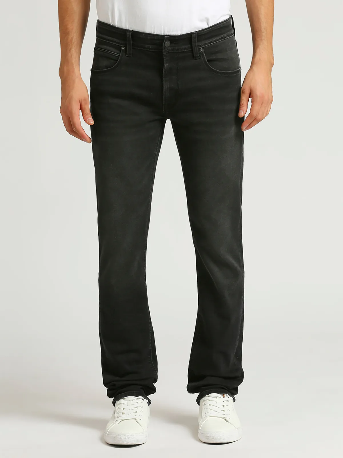 PEPE JEANS black denim washed slim fit jeans