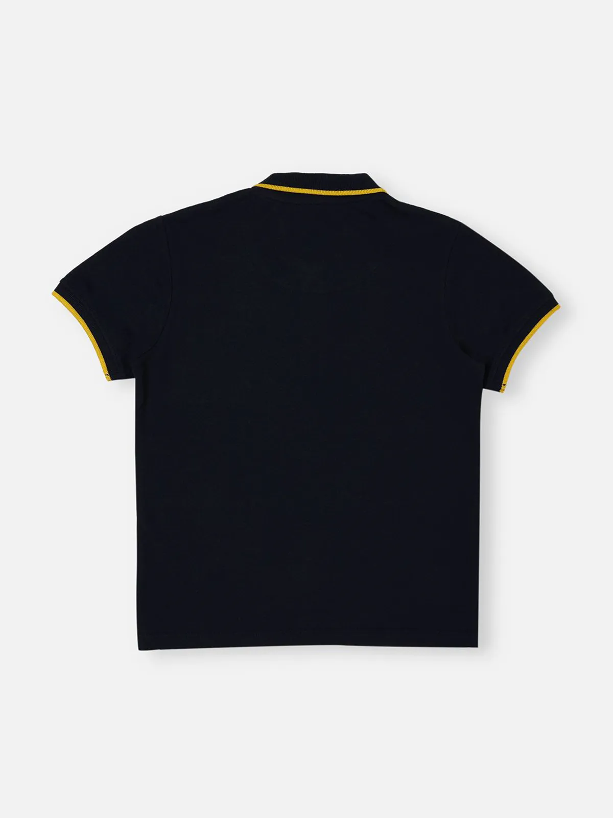 PEPE JEANS black plain polo cotton t-shirt