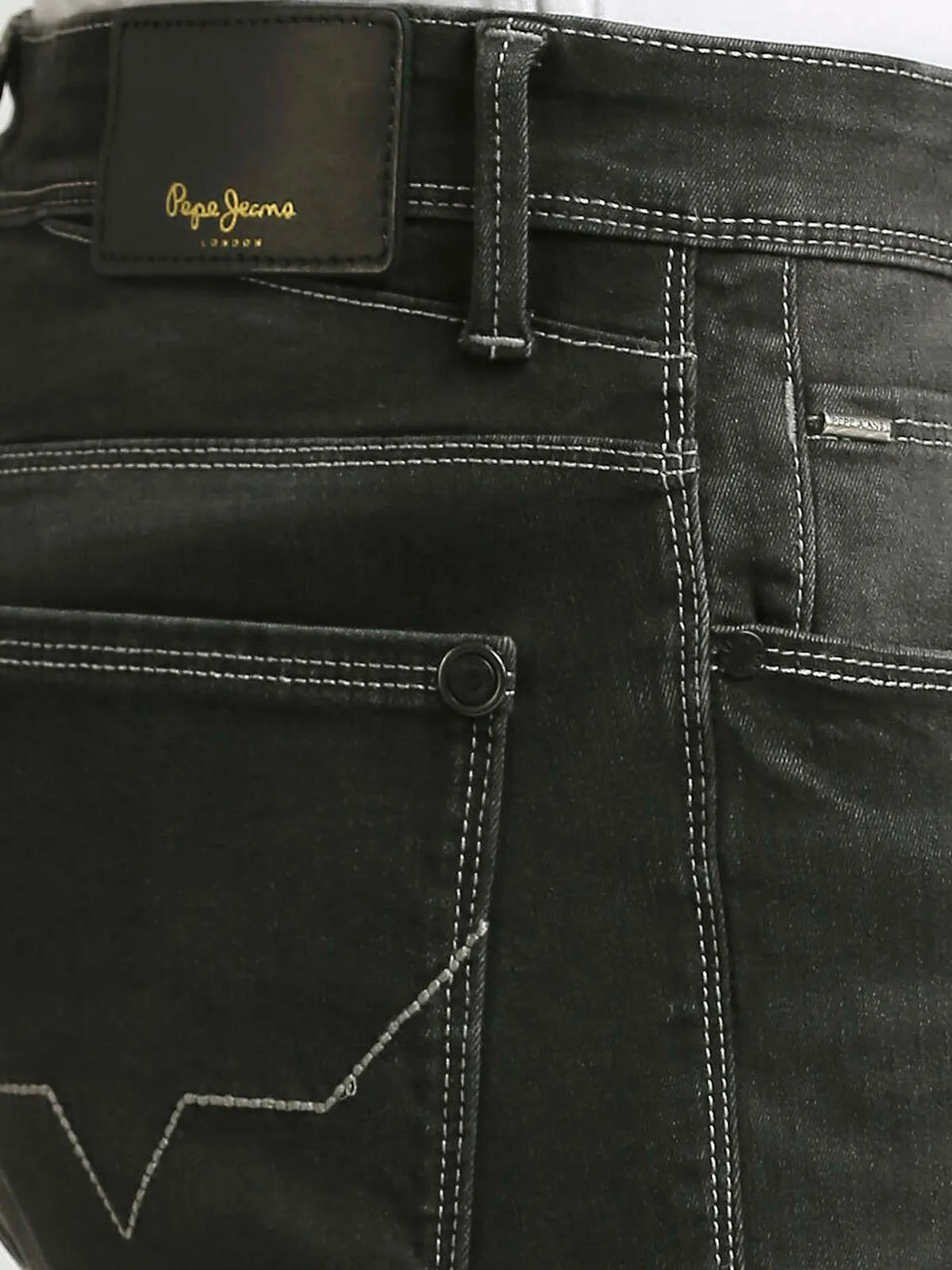 PEPE JEANS black washed straight fit jeans