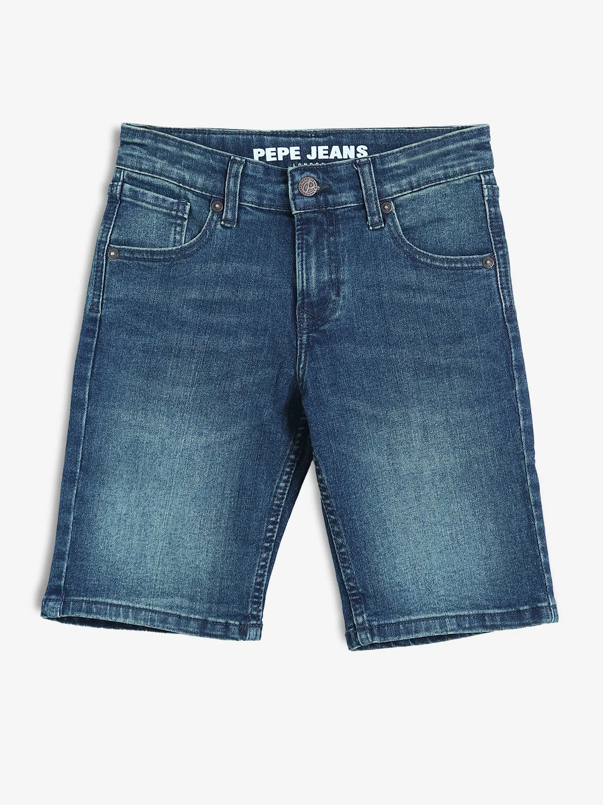 PEPE JEANS blue washed denim shorts