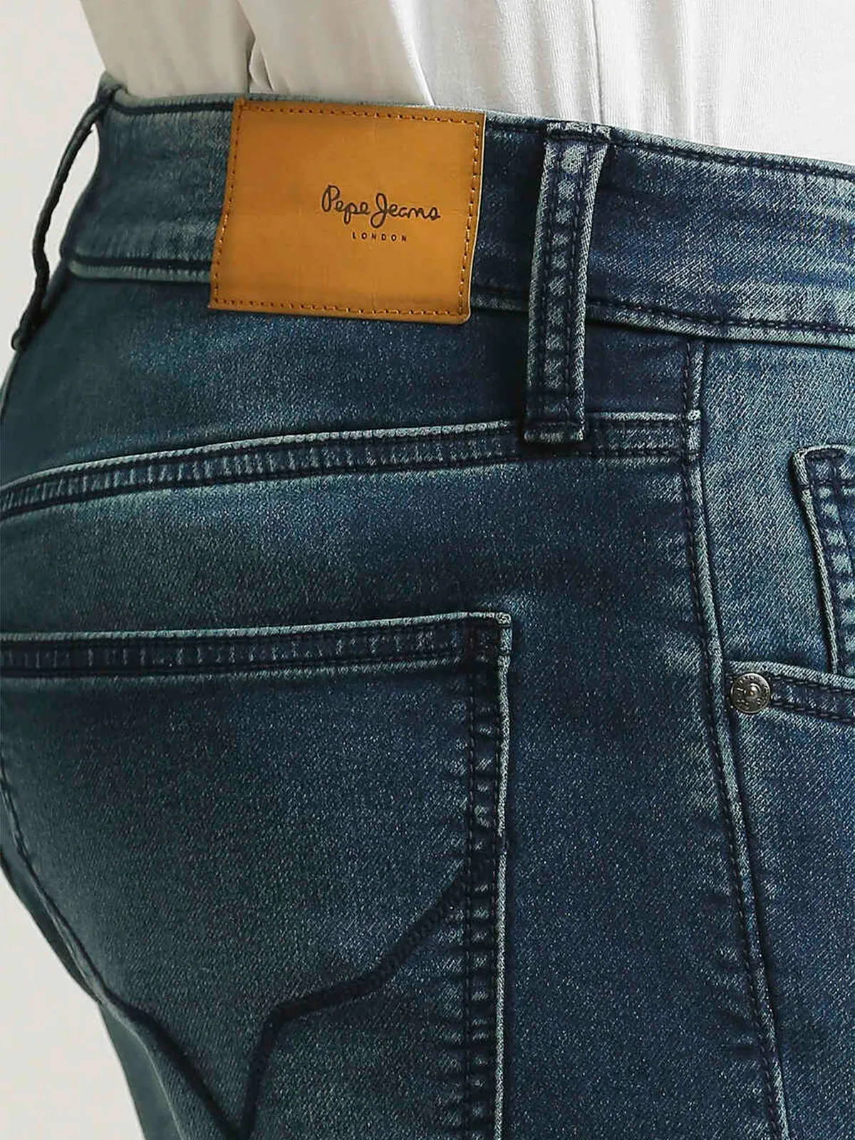 PEPE JEANS blue washed skinny fit jeans