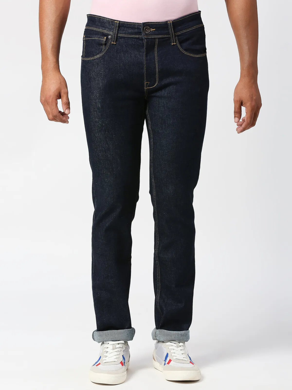 PEPE JEANS dark navy solid denim jeans