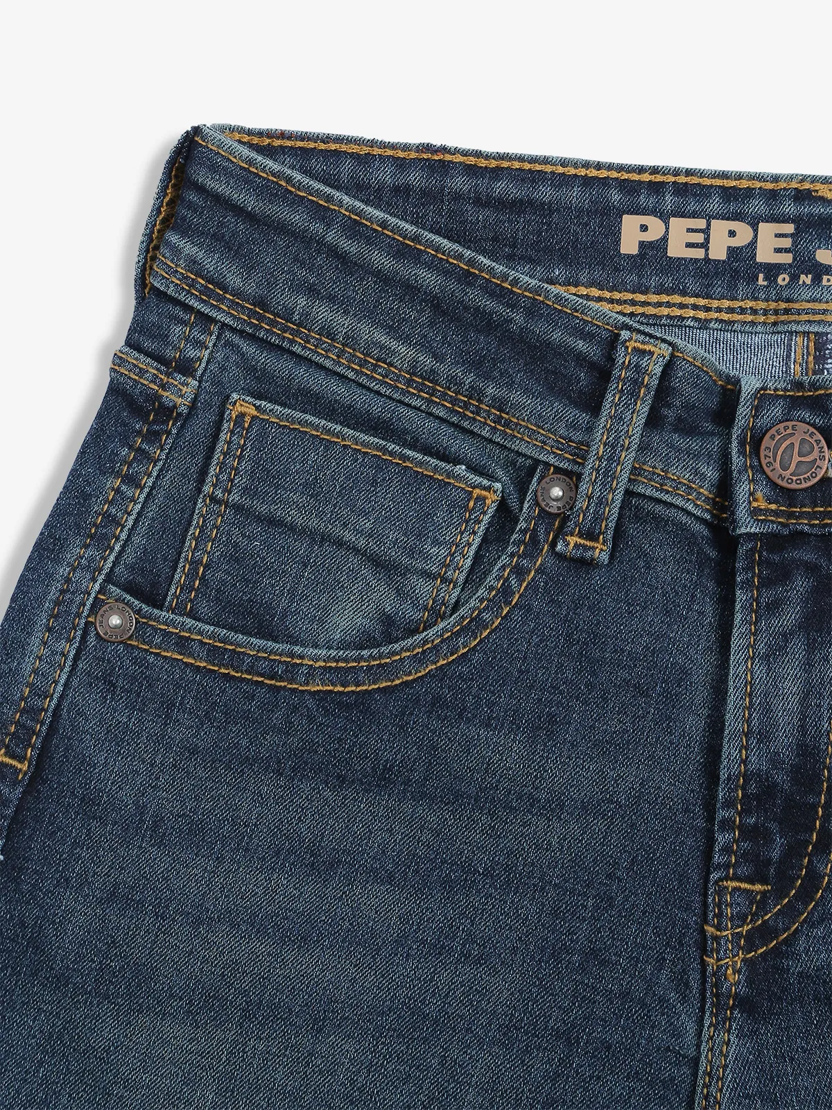 PEPE JEANS denim washed dark blue jeans