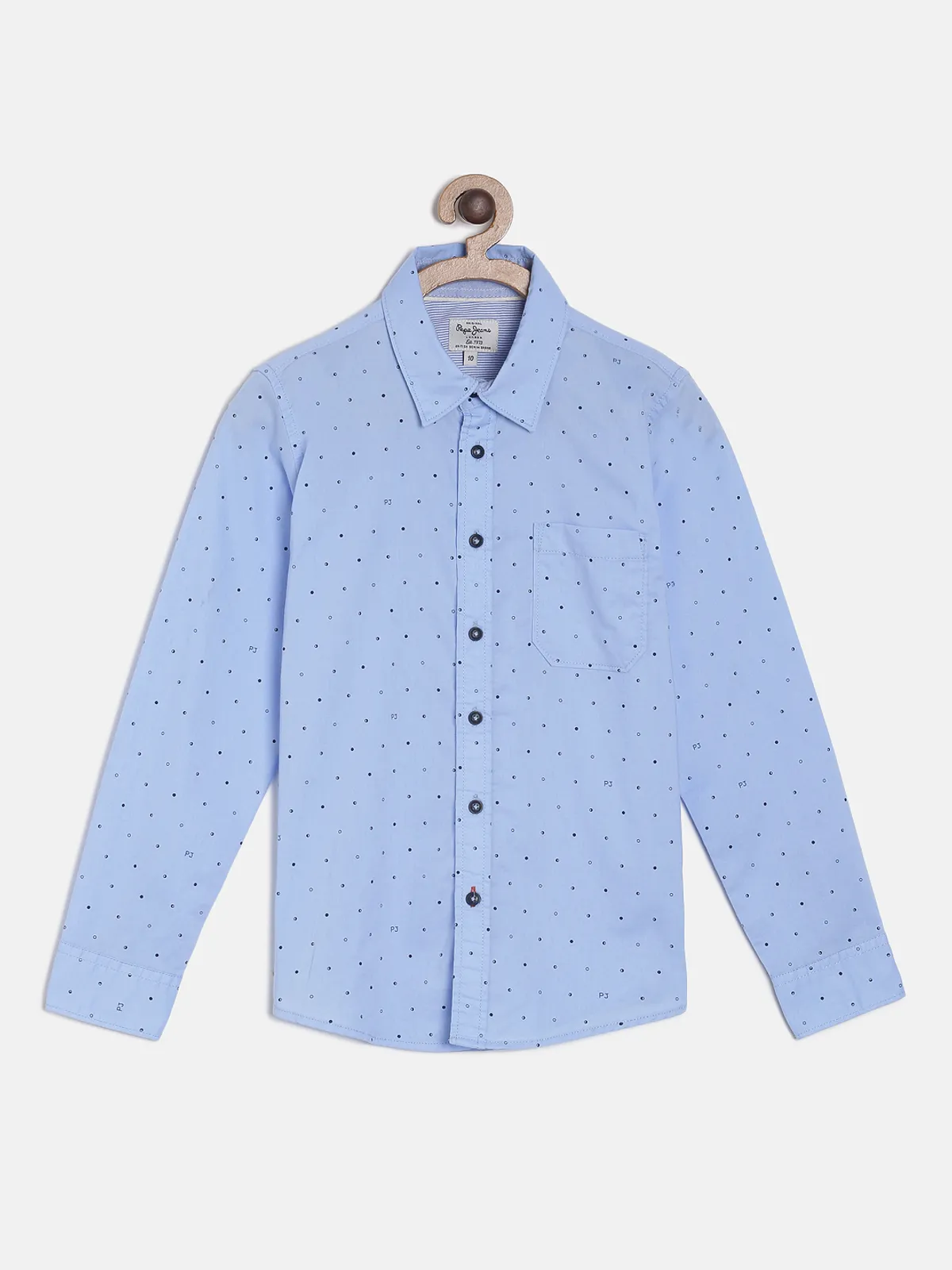 Pepe Jeans light blue polka dot printed shirt