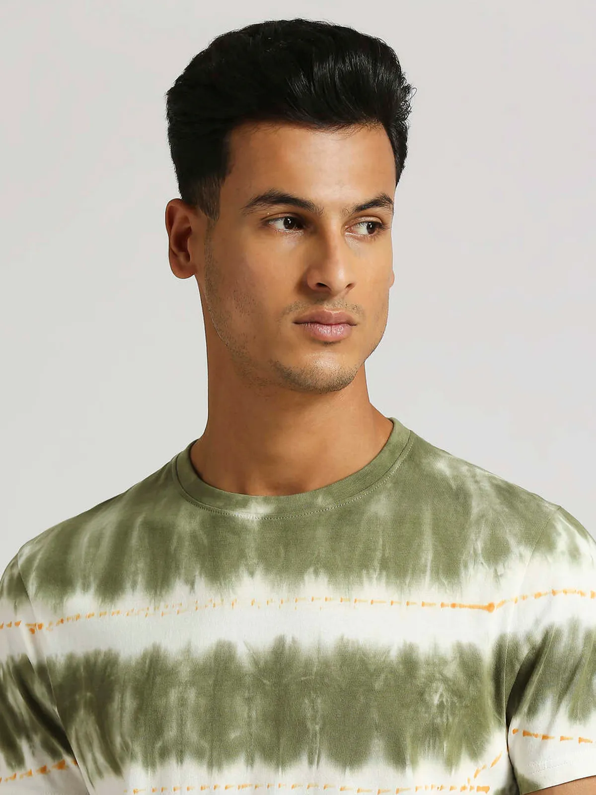 PEPE JEANS olive tie-dye cotton t-shirt