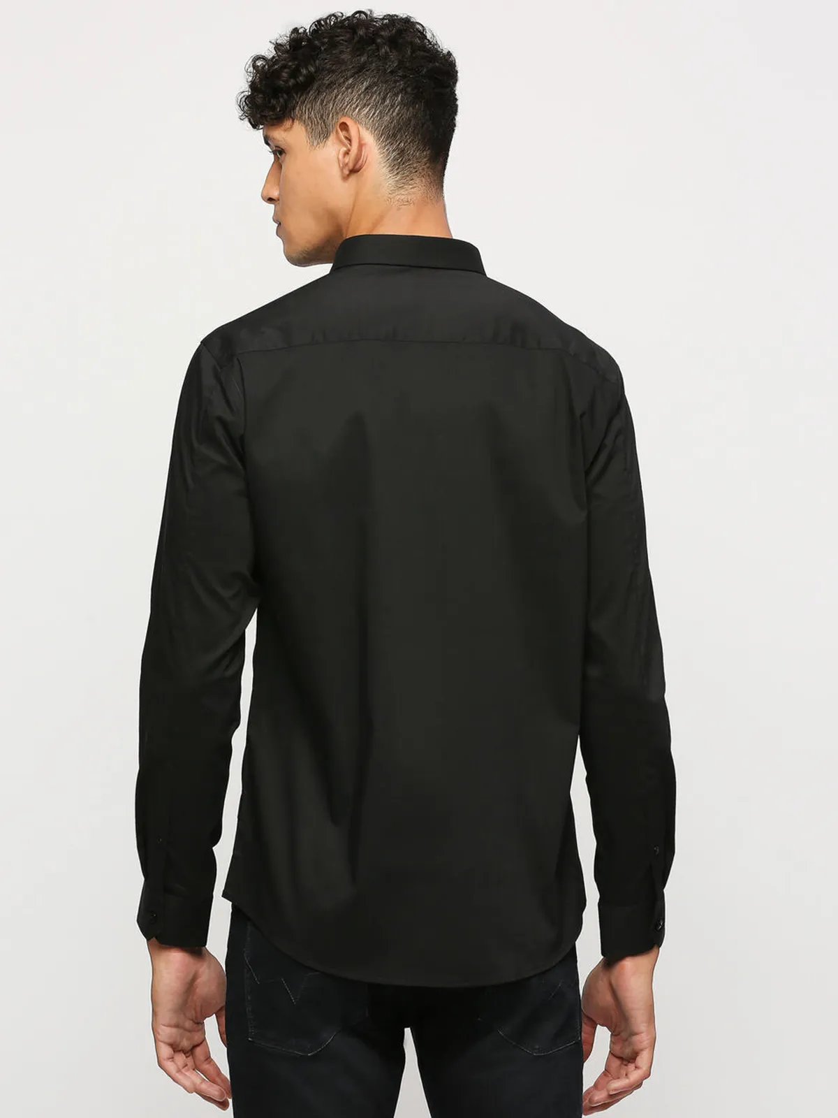 Pepe Jeans plain black shirt in cotton