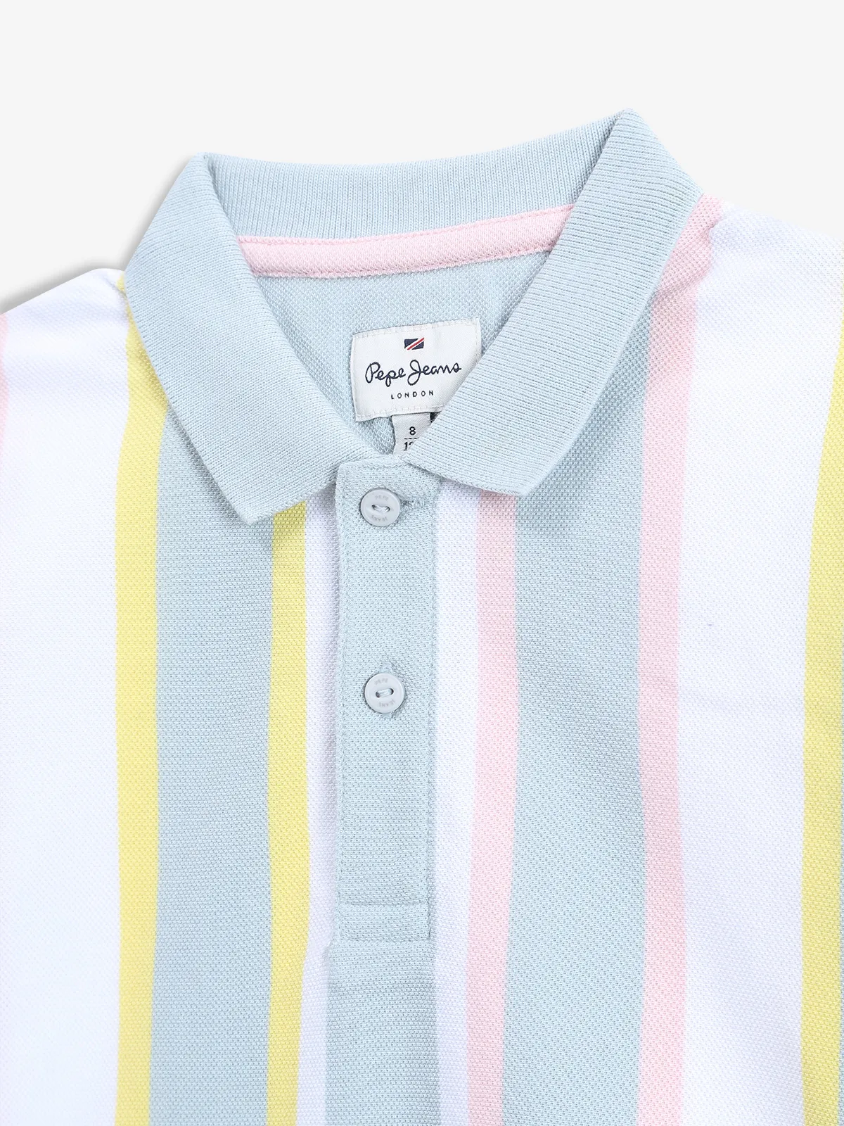 PEPE JEANS sky blue stripe polo t-shirt