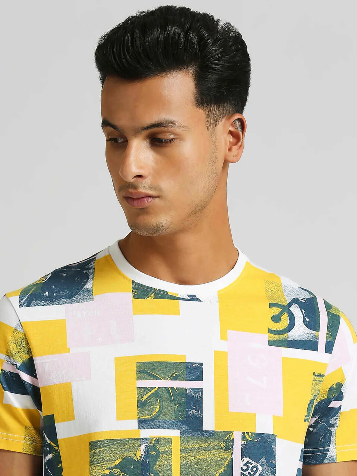 PEPE JEANS white and yellow printed t-shirt