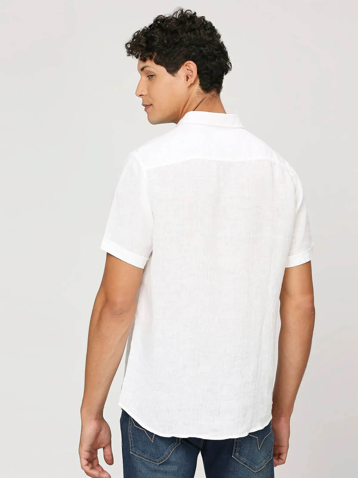 PEPE JEANS white linen shirt