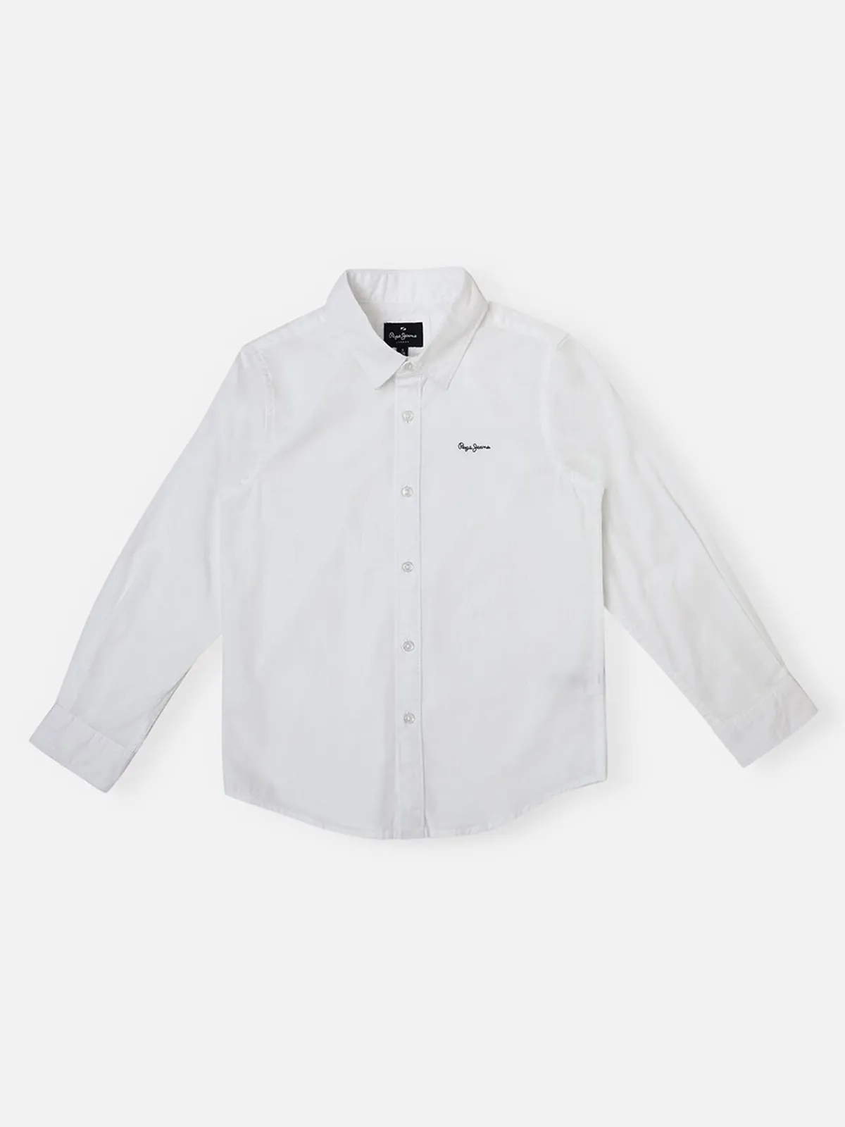 PEPE white plain shirt in cotton fabric