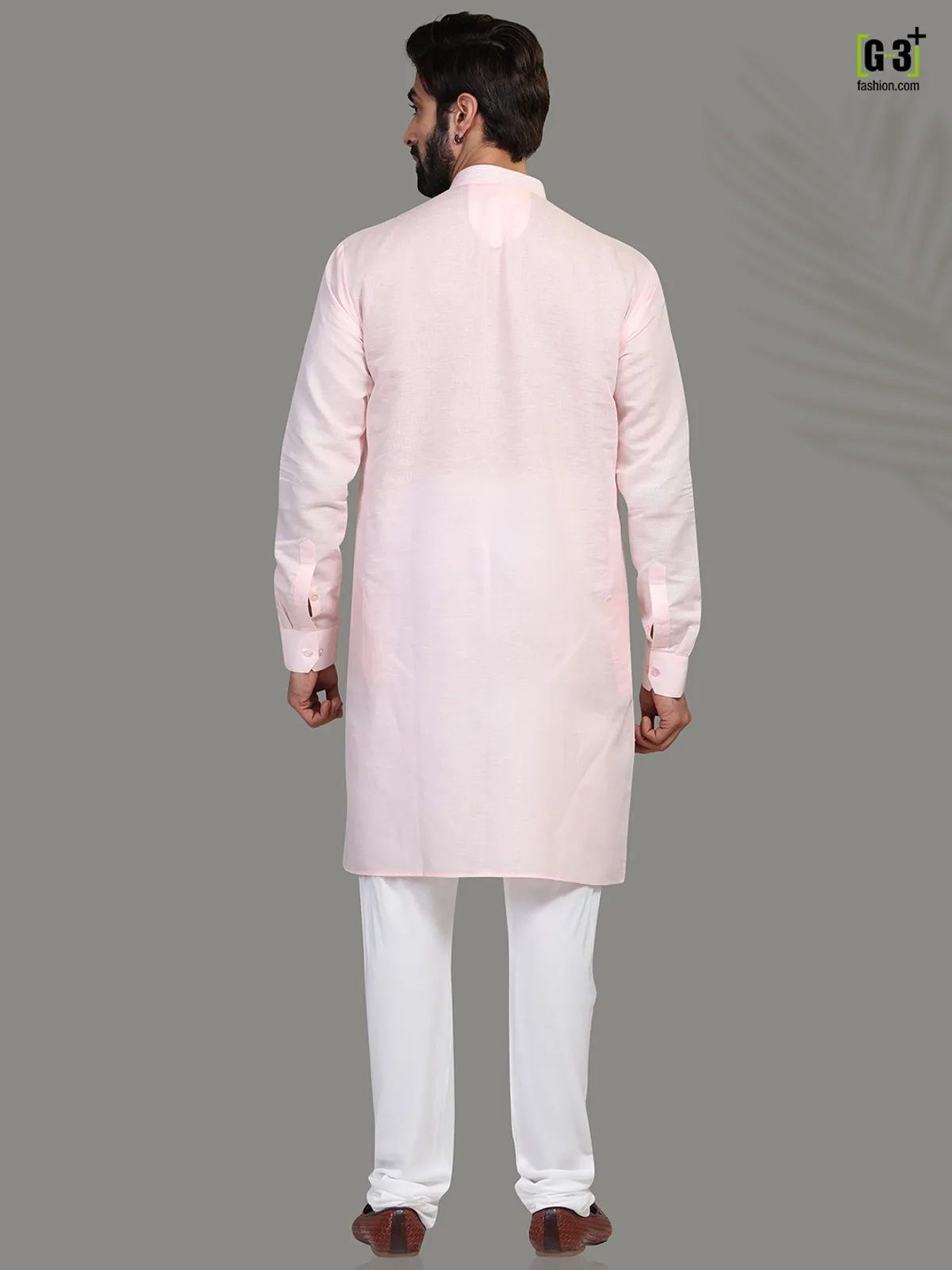 Pink cotton kurta suit festive wear