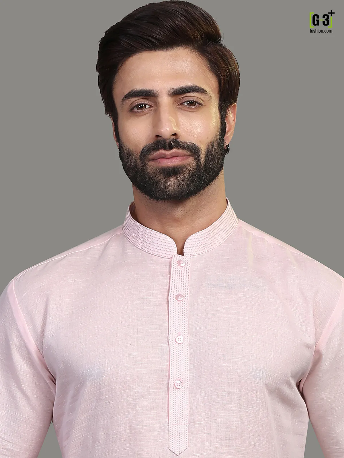 Pink cotton  Men Kurta pajama festive wear