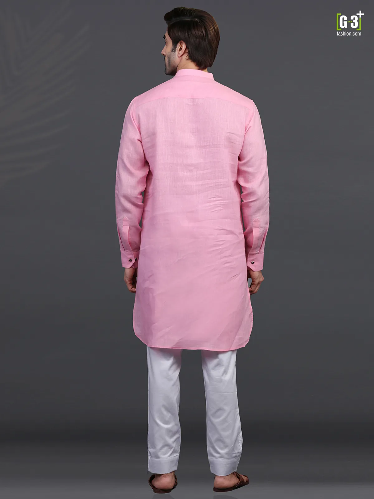 Pink linen mens  Kurta pajama for festive days