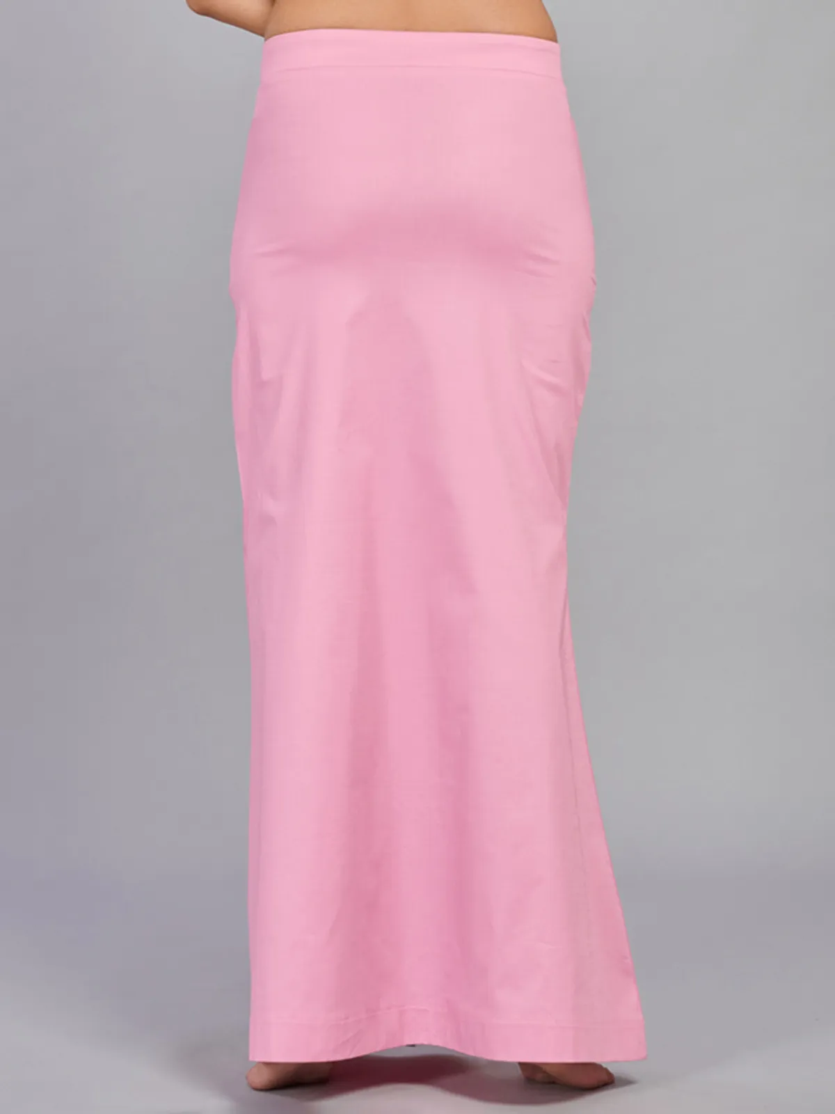 Pink plain saree shapewear