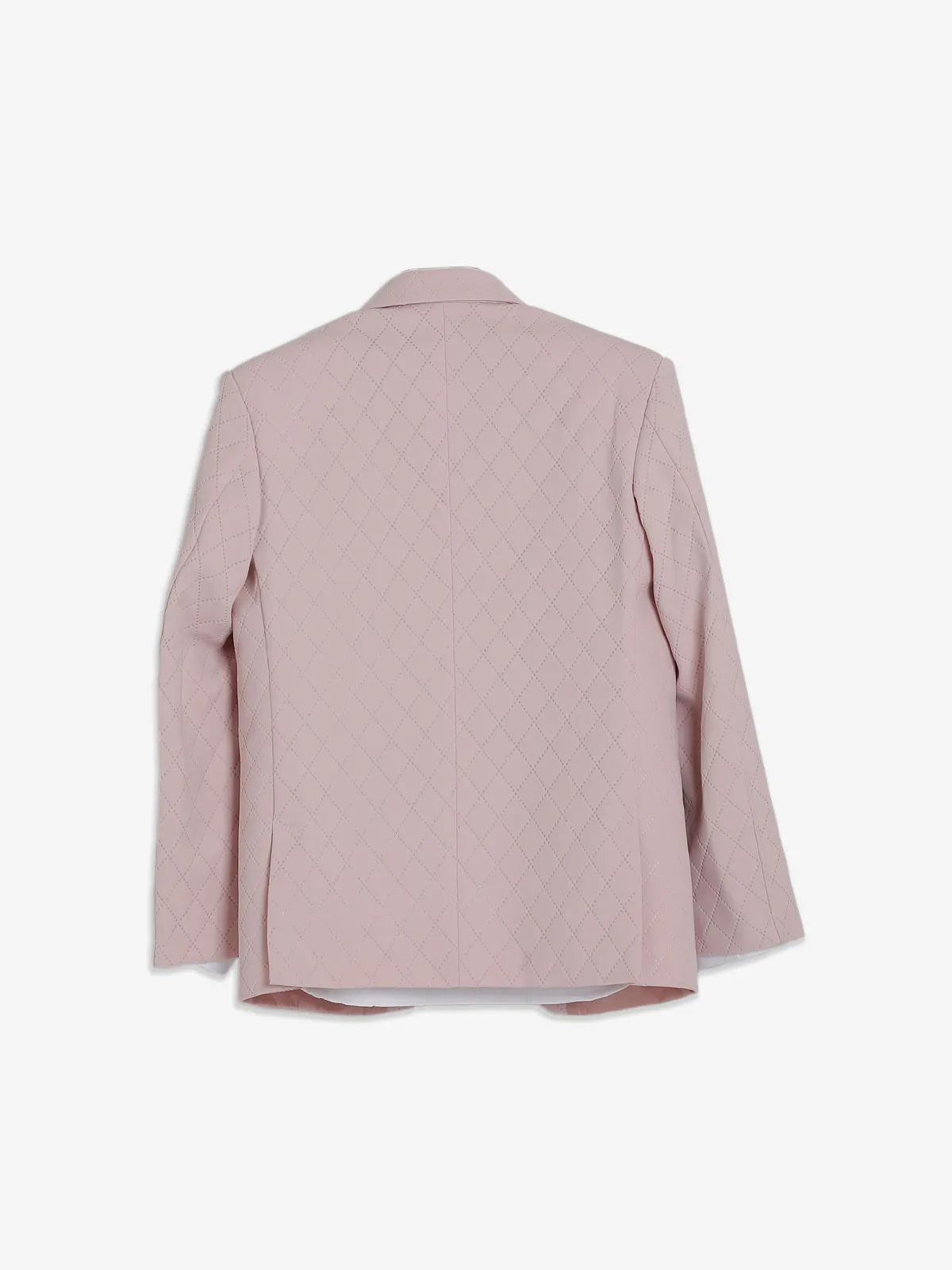 Pink terry rayon checks coat suit