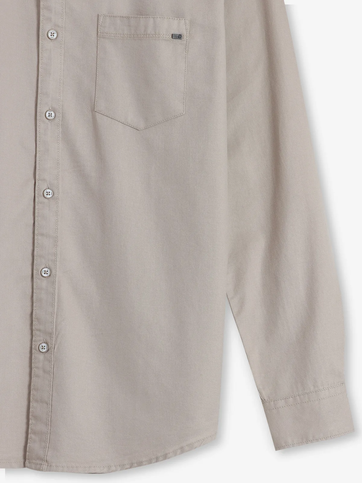 PIONEER beige palin cotton shirt