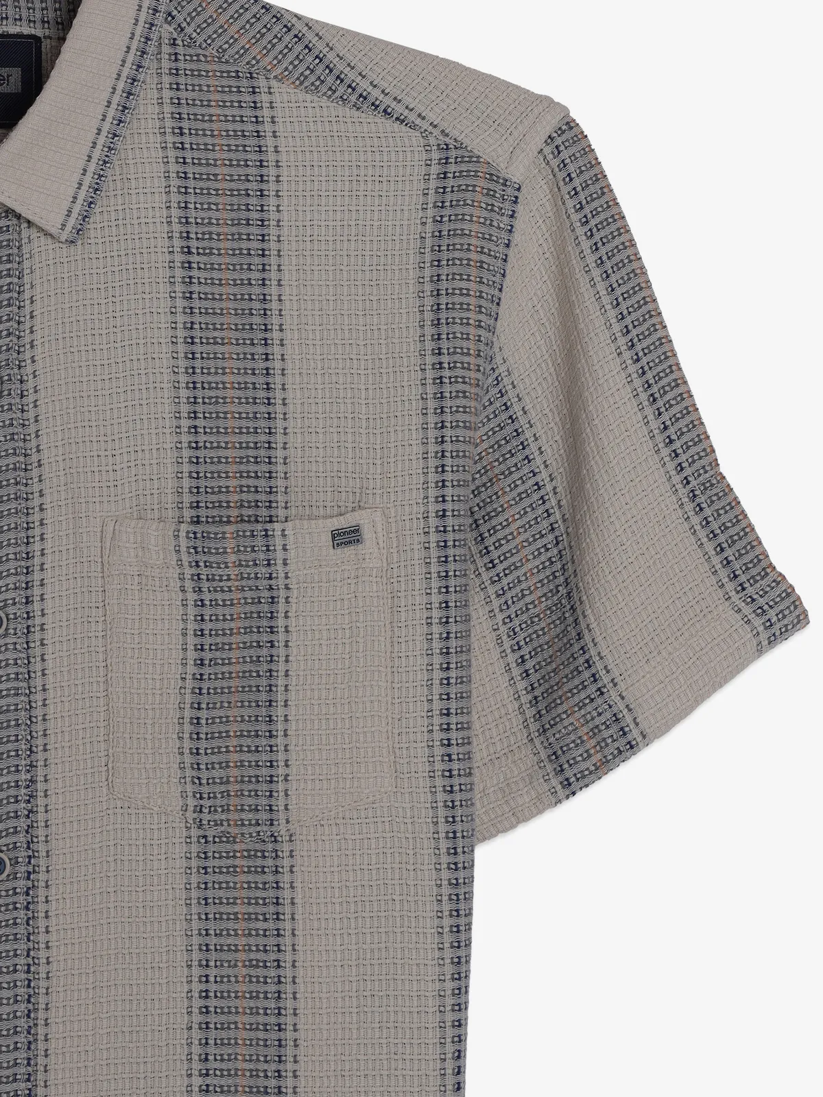 PIONEER beige stripe shirt