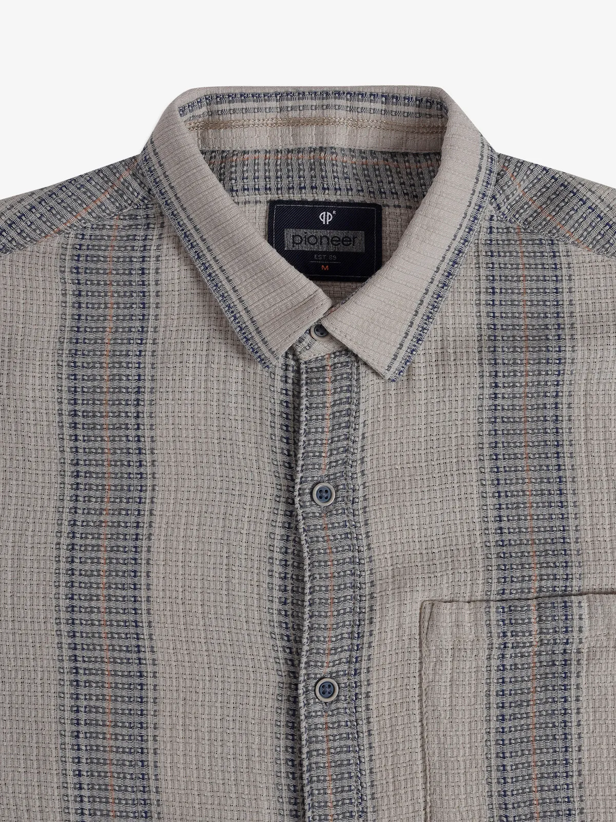 PIONEER beige stripe shirt