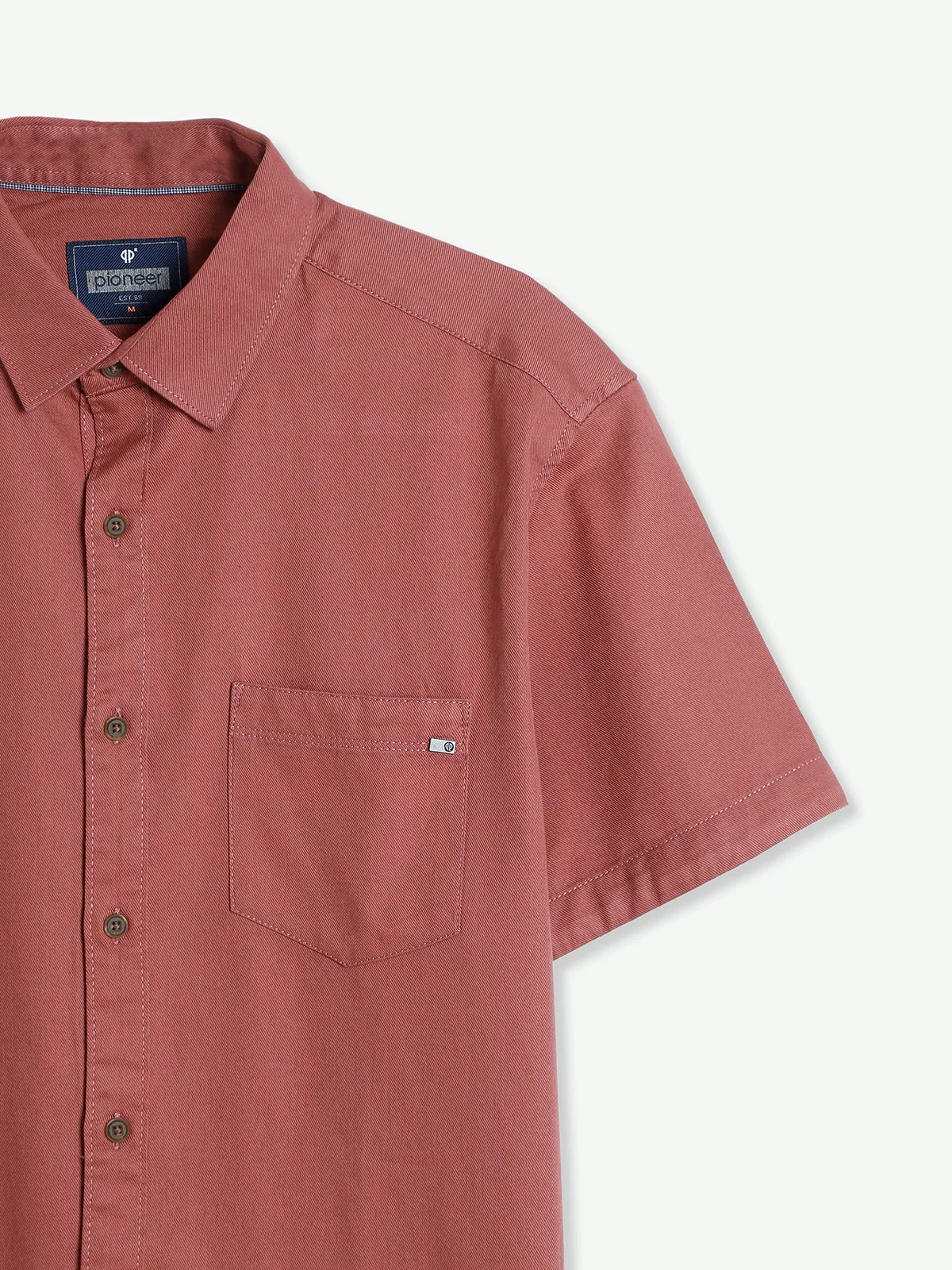 Pioneer plain dark pink cotton shirt