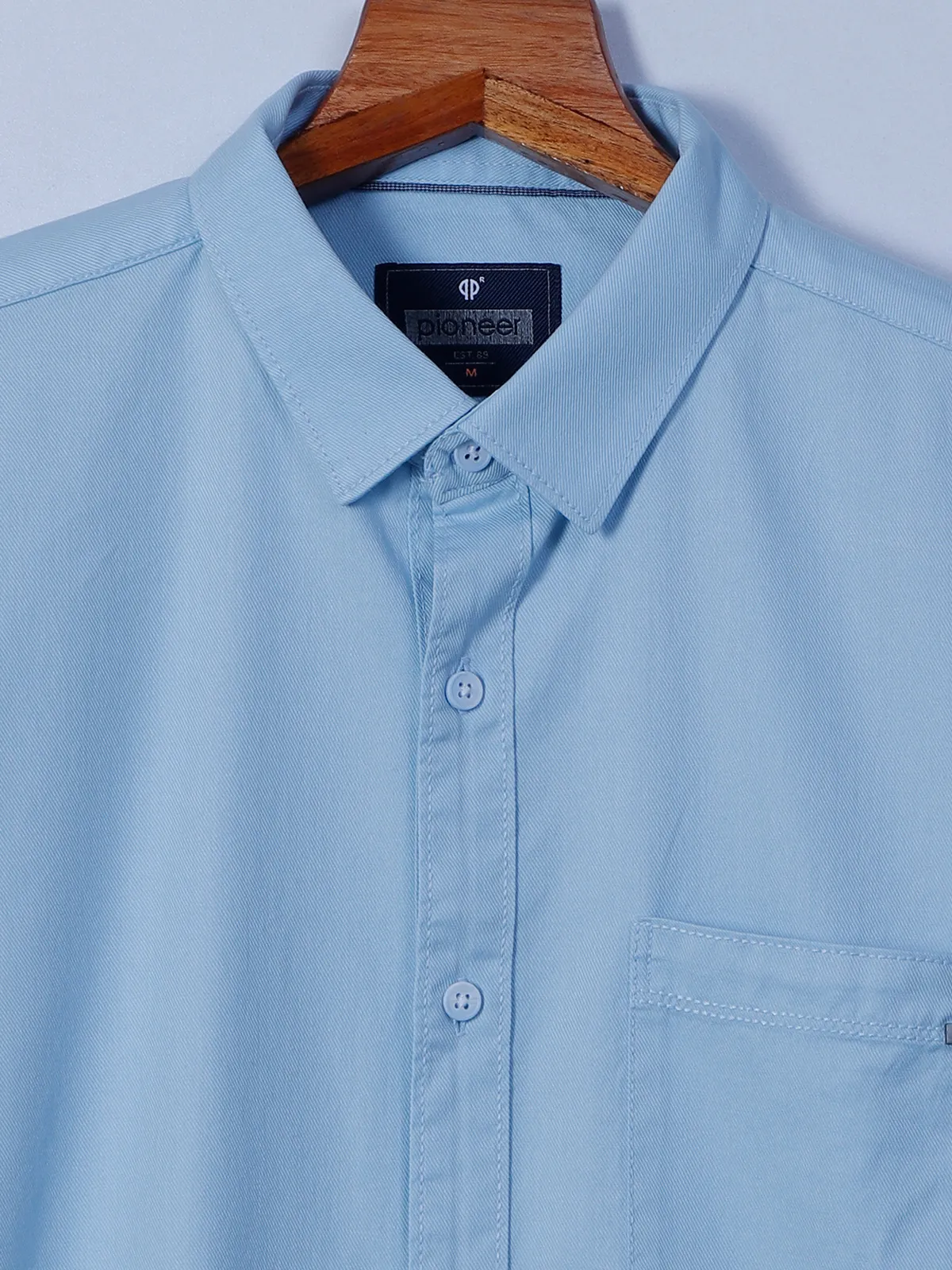 Pioneer sky blue plain shirt