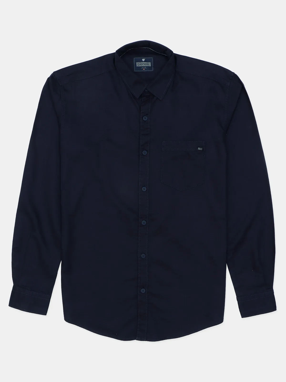 Pioneer solid navy casual wear shirt