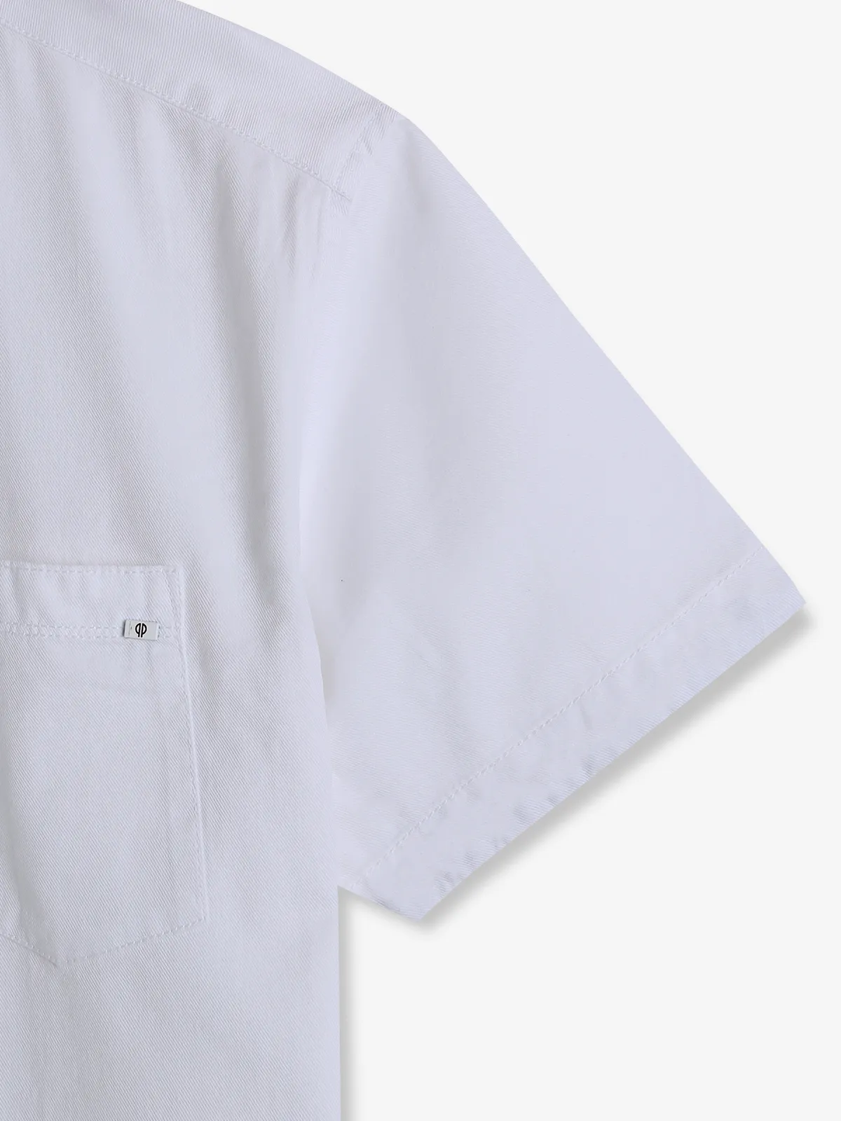 PIONEER white plain cotton shirt