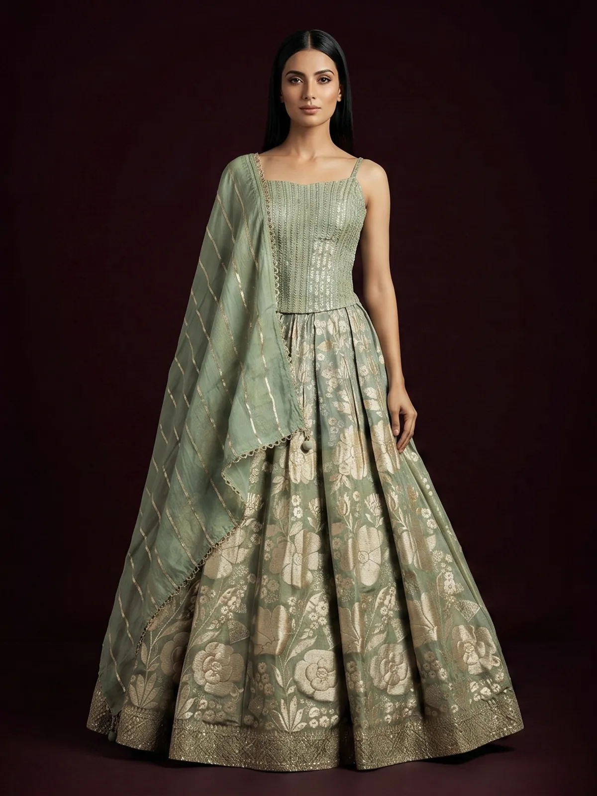ghagra choli dress cutting Perfect pleated lehenga skirt cutting stitching for beginners step by step  | lehenga skirt stitching