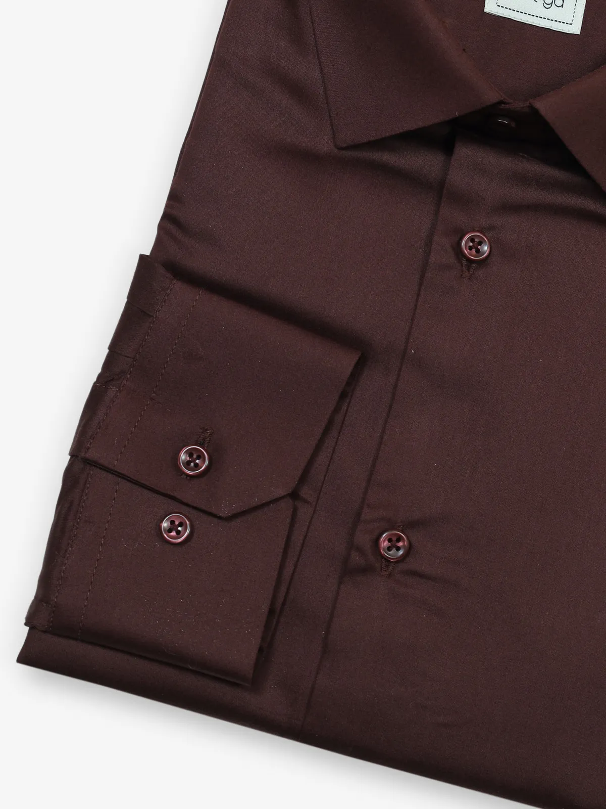 Plain brown cotton shirt for party