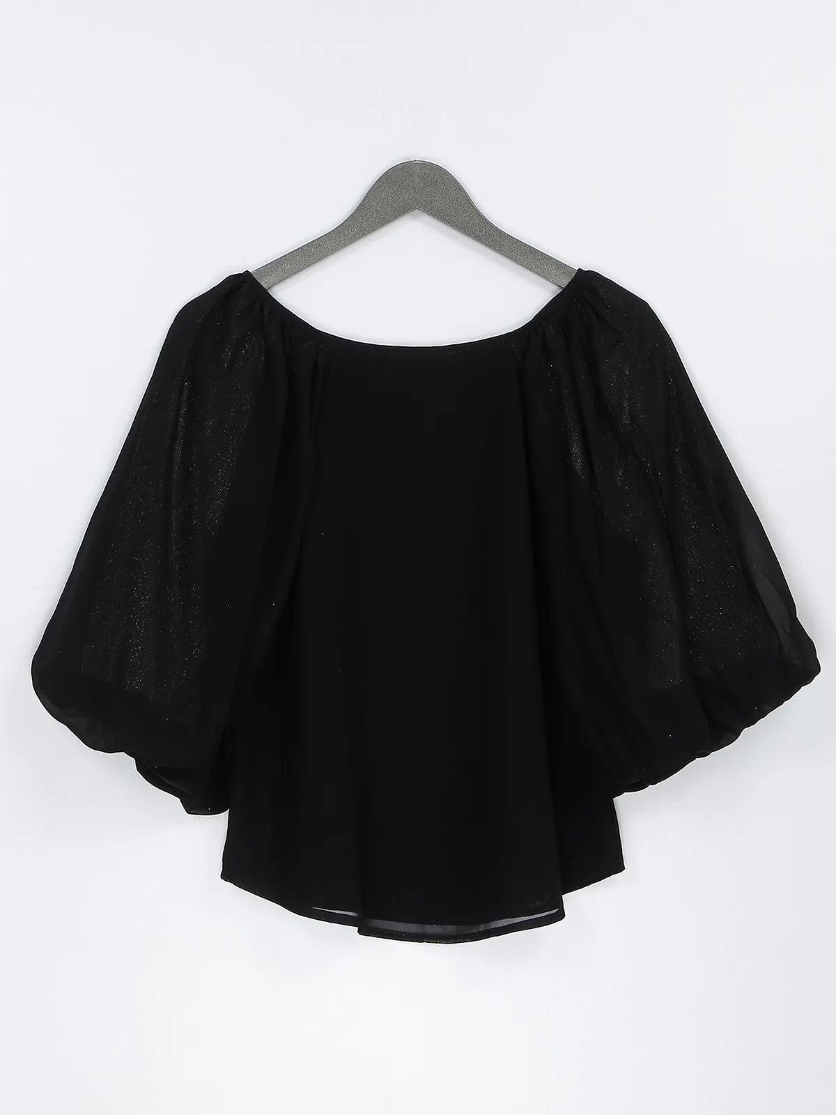 Stylish georgette black top for casual