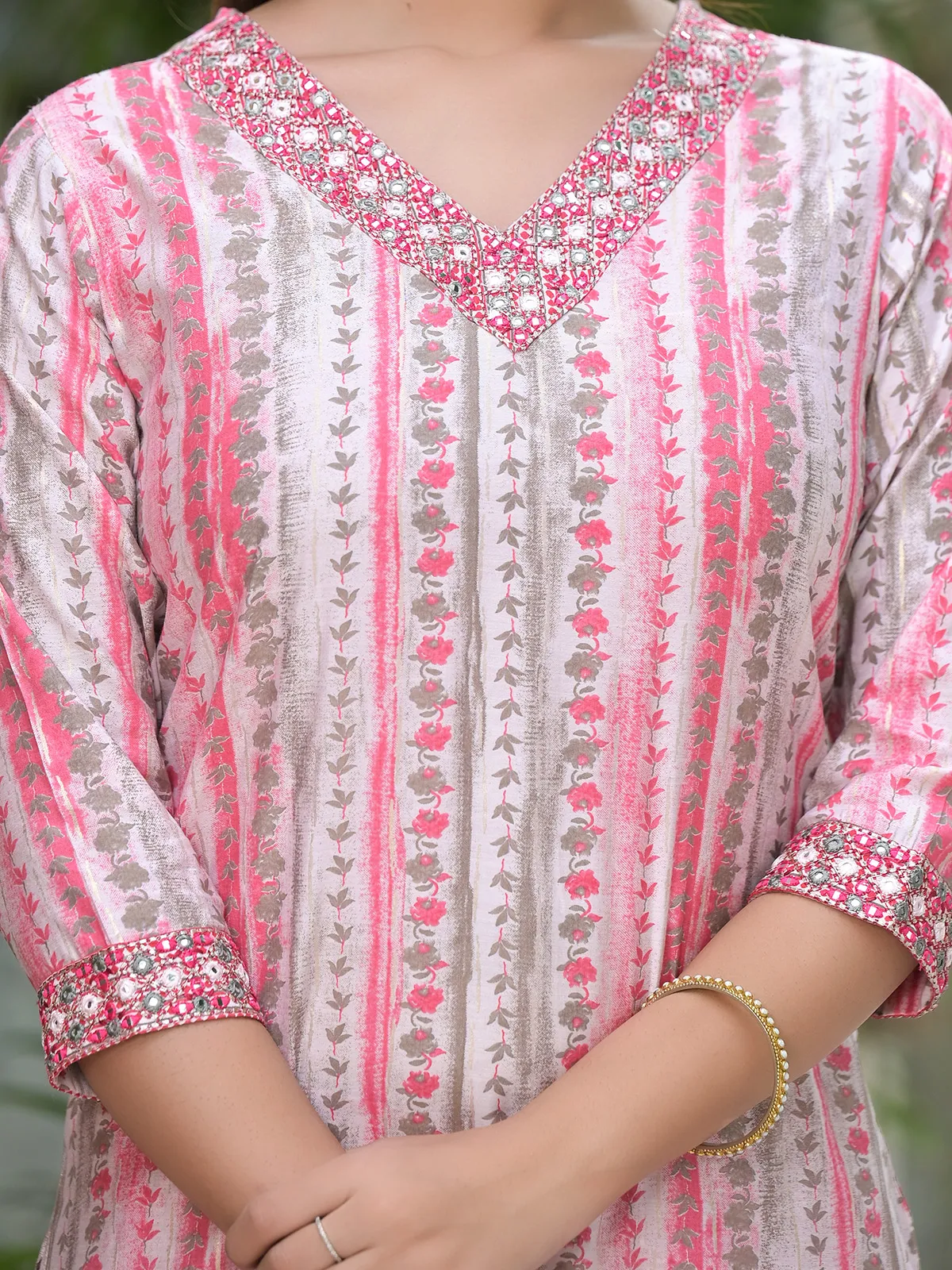 Printed cotton kurti set in cotton