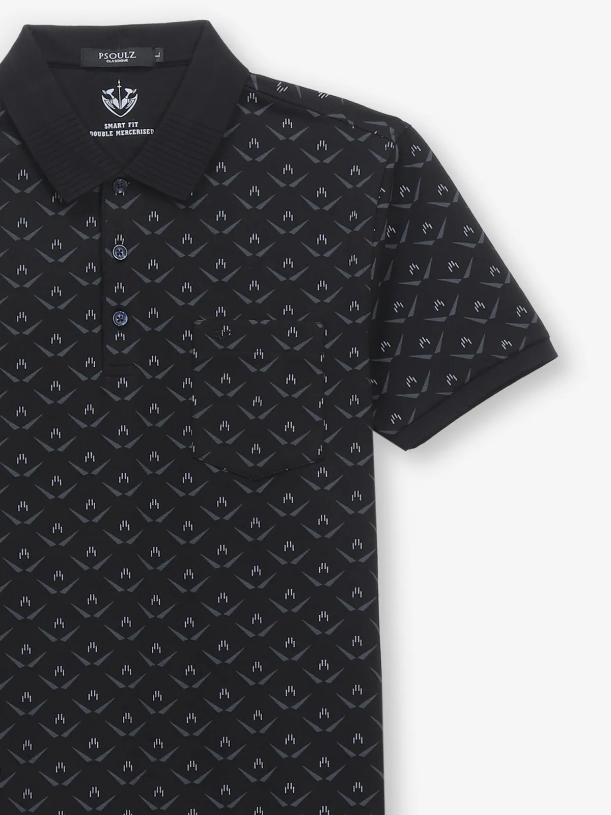 PSOULZ cotton black printed t-shirt