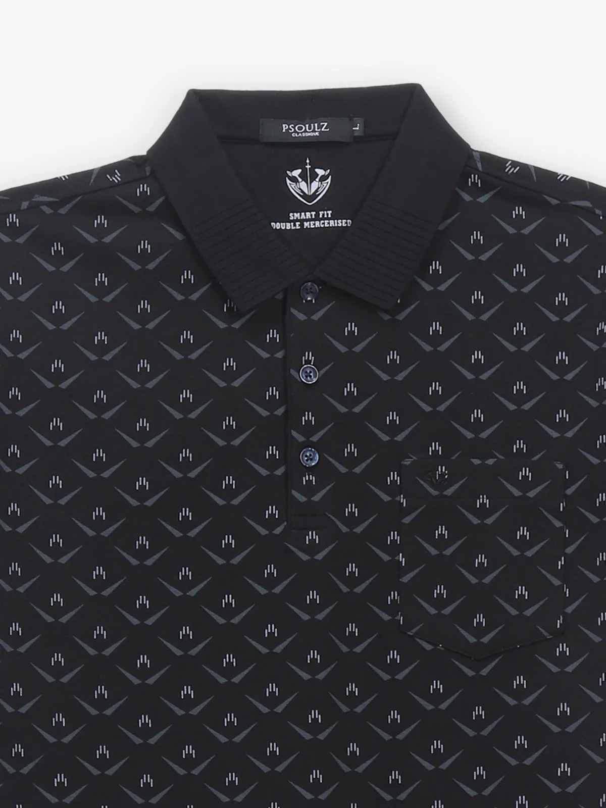 PSOULZ cotton black printed t-shirt