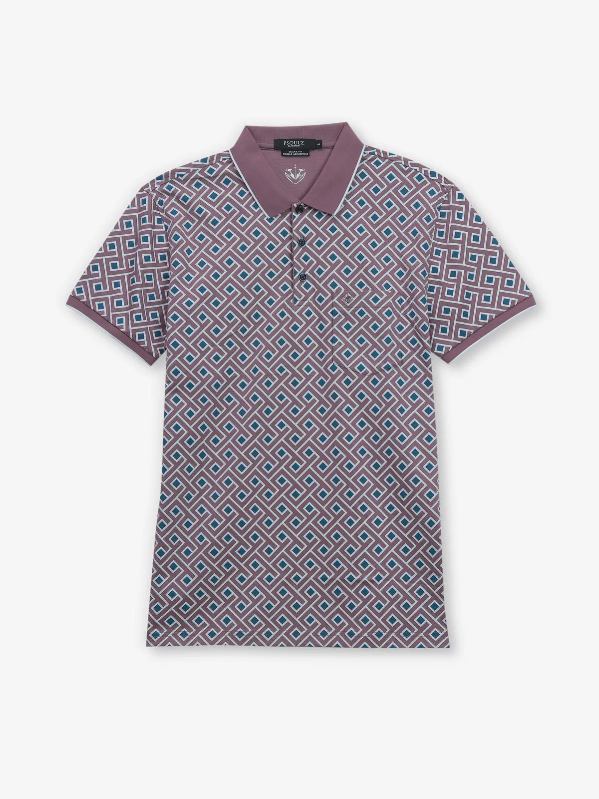 PSOULZ mauve pink cotton printed t-shirt