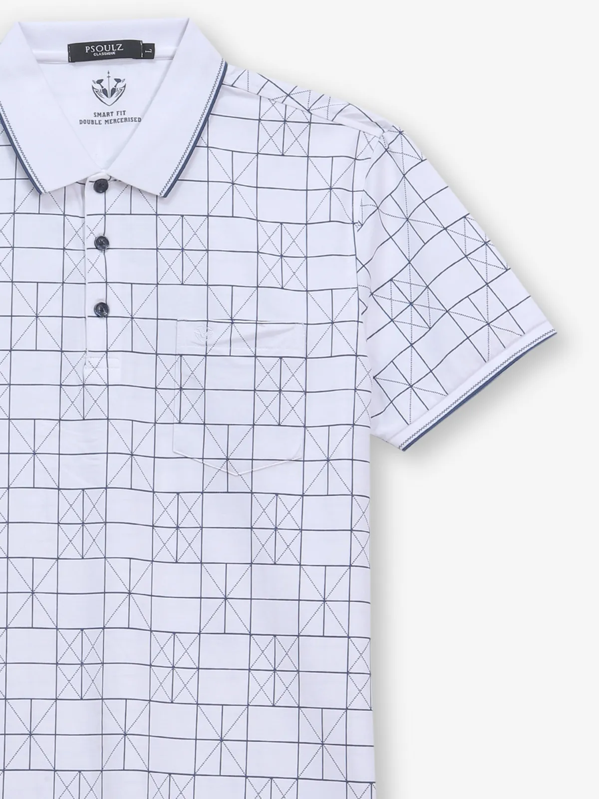 PSOULZ printed white cotton t-shirt
