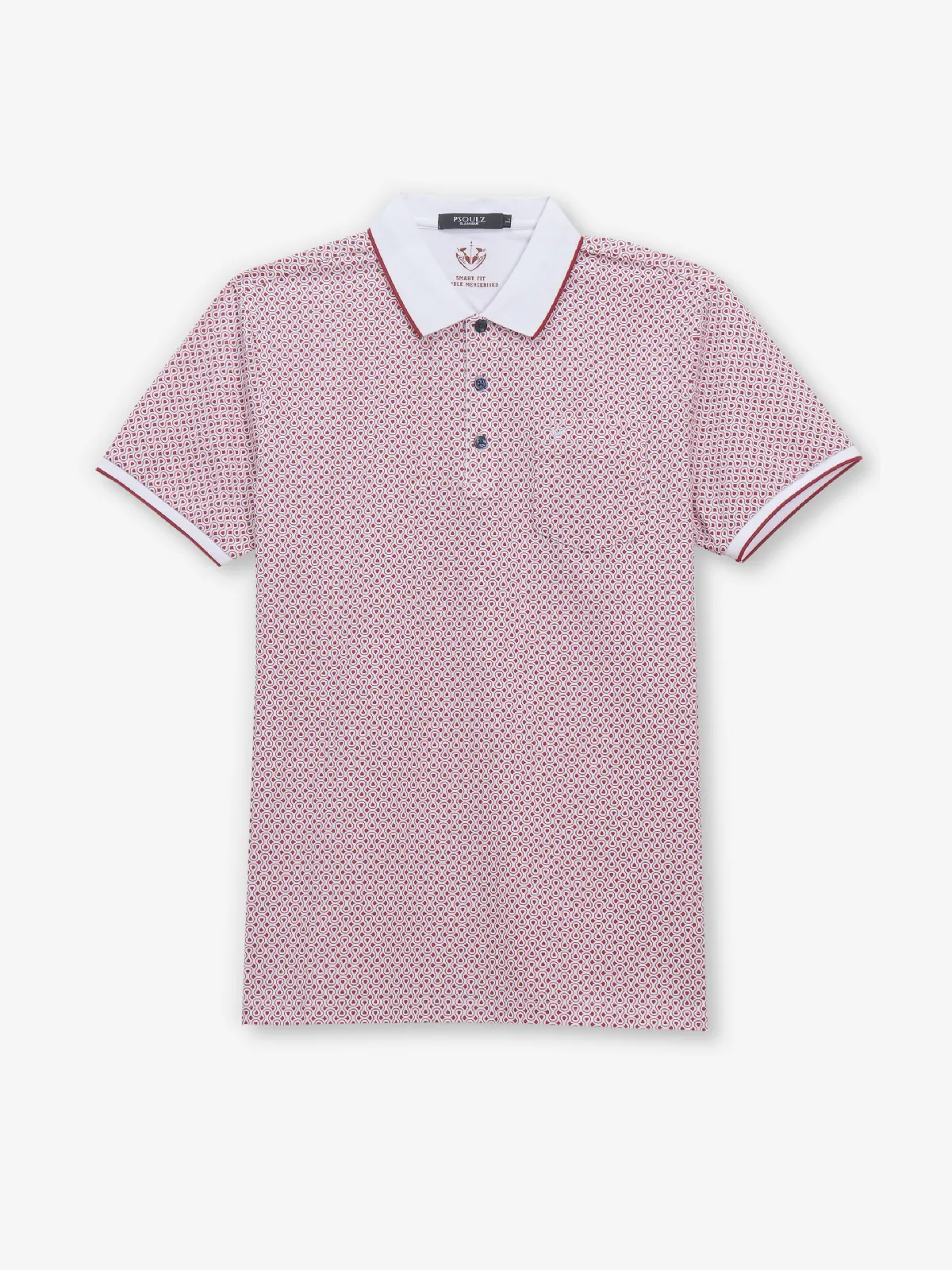 PSOULZ red and white cotton printed t-shirt