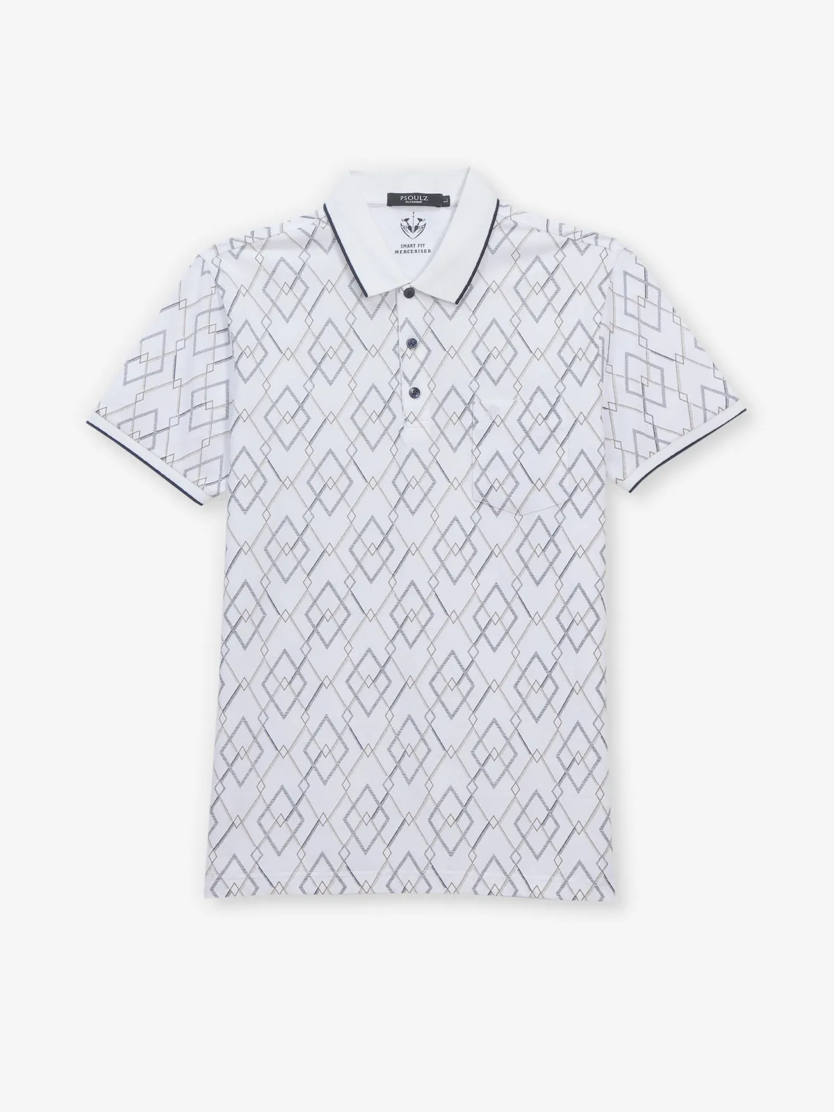 PSOULZ white casual printed cotton t-shirt
