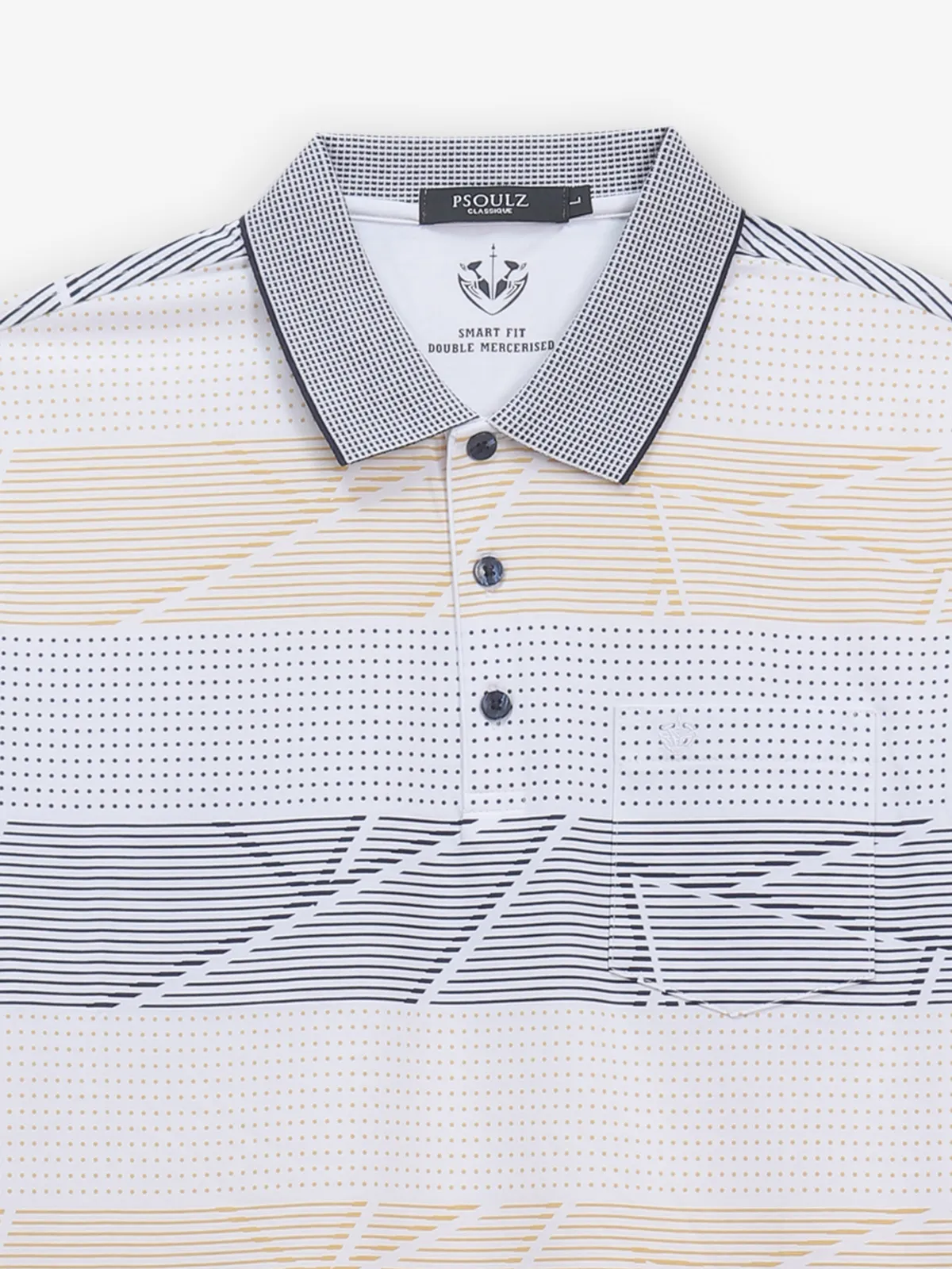 PSOULZ white cotton slim fit t-shirt