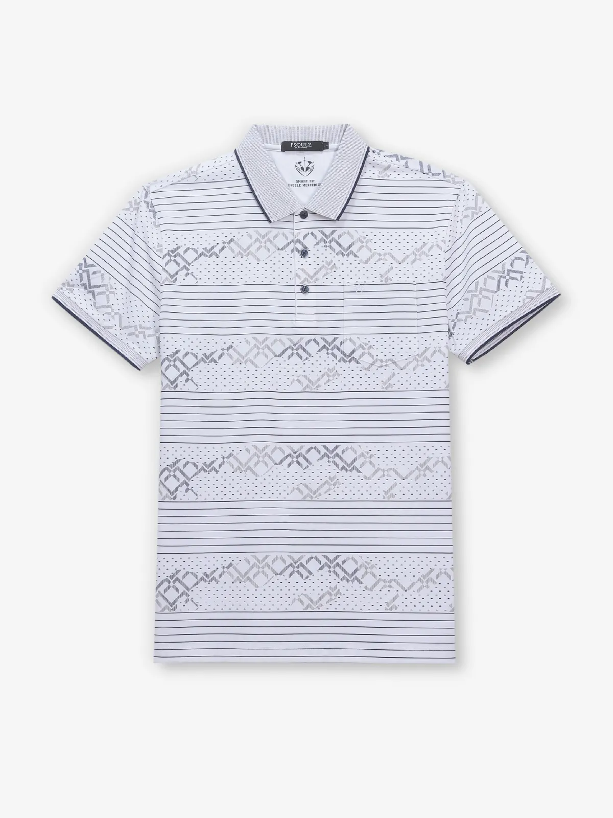 PSOULZ white printed slim fit t-shirt