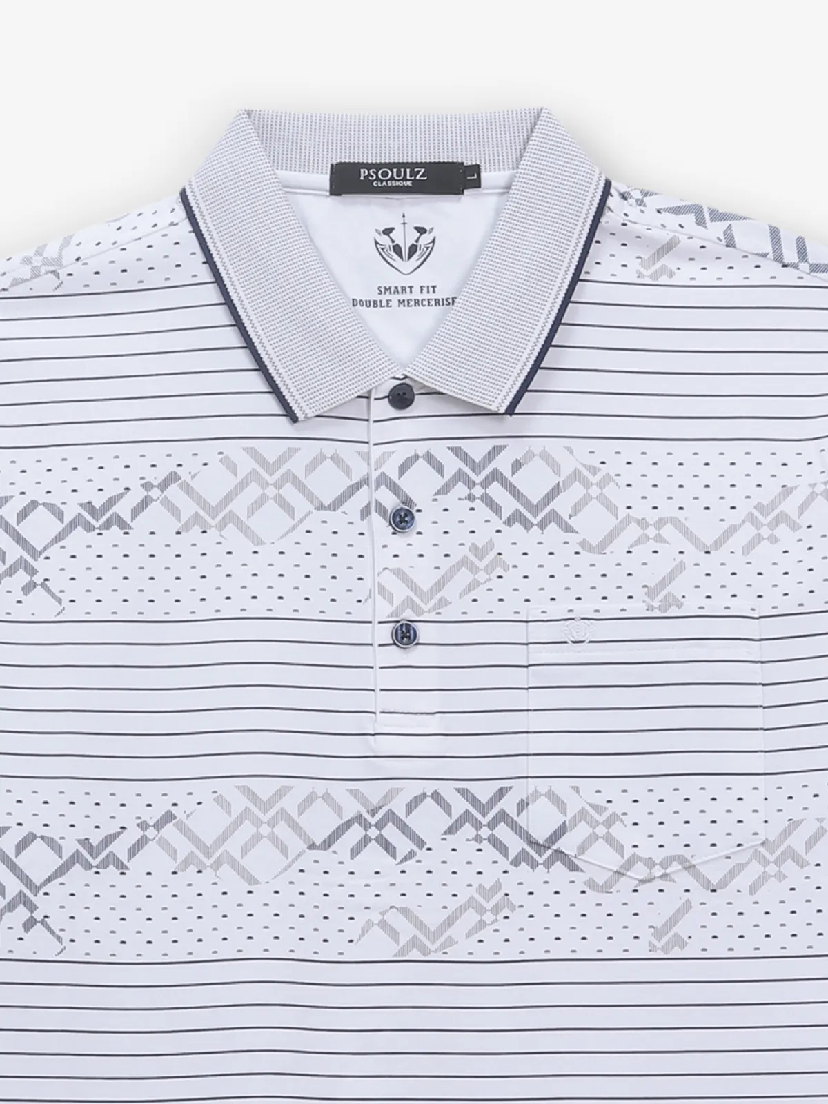 PSOULZ white printed slim fit t-shirt
