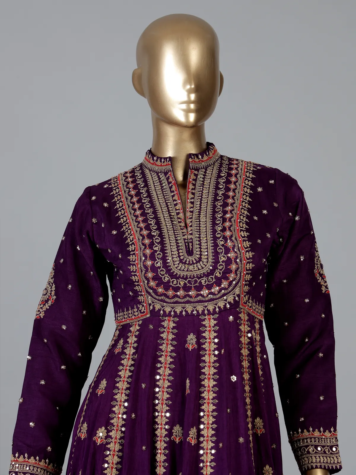 purple silk dress pakistani Pakistani Semi-Formal Dress Lavender - Purple Sheesha Silk Hand-Embellished