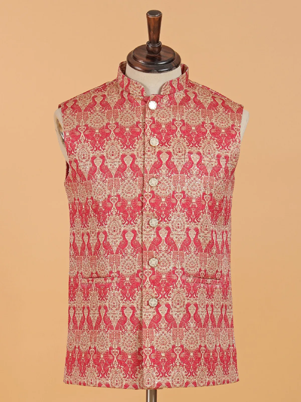 Rad cotton silk waistcoat with print