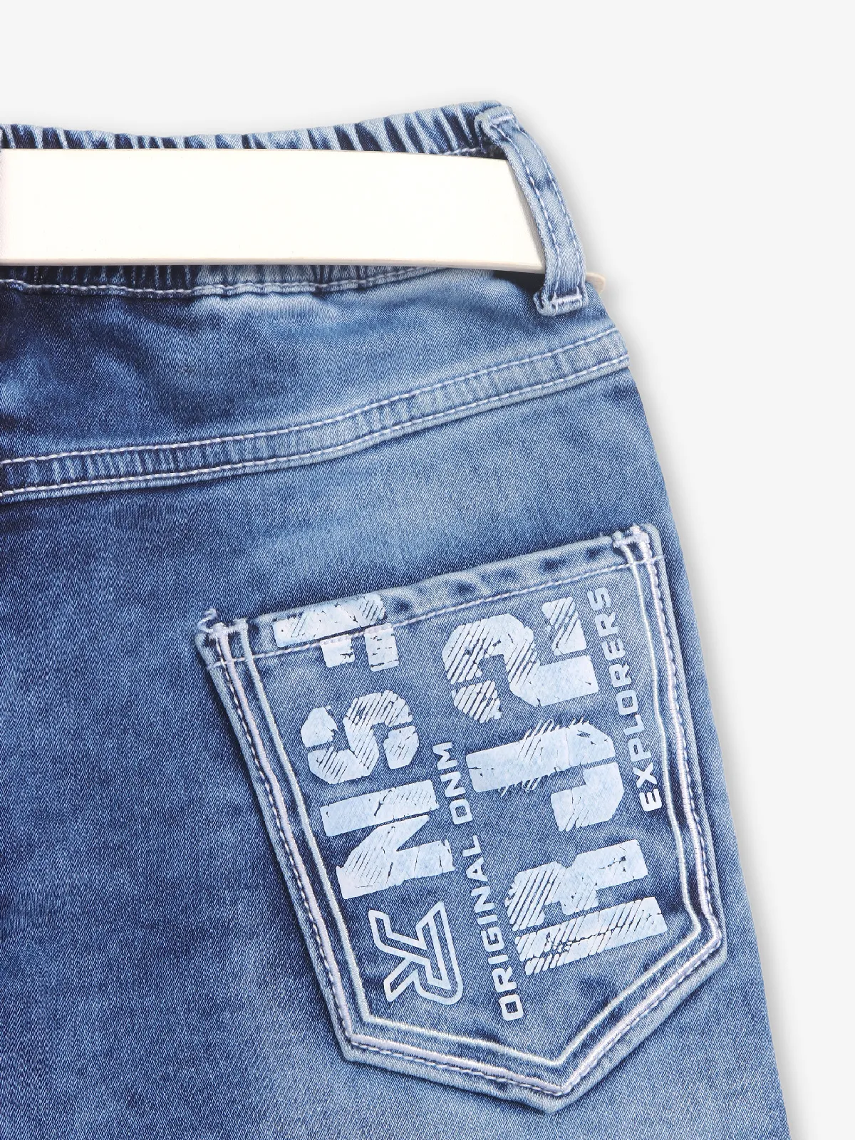 RAGS light blue washed denim jeans with elastic