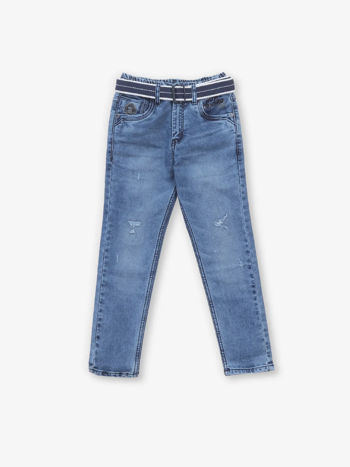 RAGS light blue washed ripped jeans